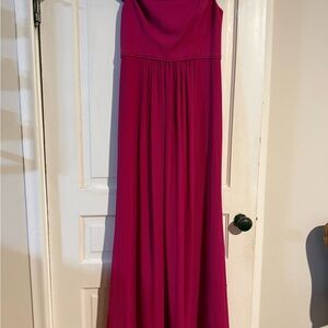Adrianna Papell Off the Shoulder Magenta Dress